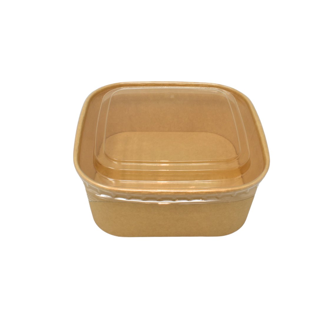 ISF SQUARE BOWL KRAFT PAPER 1200ML X300